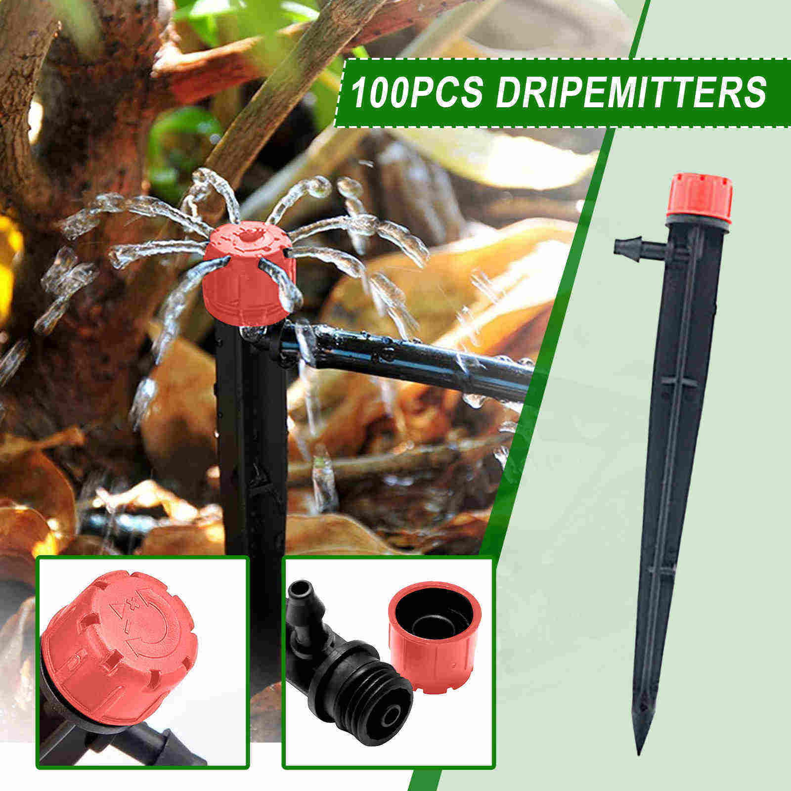 Details about   10/100pcs Adjustable Garden water sprinkler Micro Dripper Holes Drip Spray Nozzl 