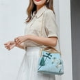 thumbnail image 4 of Minnieouse Bolso de hombro para mujer, bolsos de mensajero hechos a mano, bolsos con cierre de moda Vintage puro, portador con flecos bordado Bolsas de mensajero y de hombro Azul, 4 of 6
