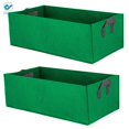 thumbnail image 2 of Deago 2Pcs Fabric Raised Garden Bed Reusable Square Large Grow Bag Fabric Pots Vegetable Planting Bag with Handles Planting Pots for Plants Flowers Vegetables (Green), 2 of 9