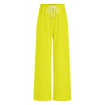 thumbnail image 5 of Drawstring Pants Women Audhol Women's Wide Leg Sweatpants Baggy Pants Fashion Clothing Athletic Joggers with Pockets Womens Lounge Pants Light Yellow XL, 5 of 5