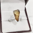 thumbnail image 5 of Natural Citrine Ring, Rough Citrine Gemstone Ring, November Birthstone, Doted Band, 925 Sterling Silver, Womens Ring, Christmas, Thanksgiving, Handmade, Statement Jewelry, Rough Gemstone Jewelry, 5 of 6