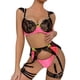 thumbnail image 1 of Gibobby Lencería mujer erótica Camisón de encaje para mujer, lencería sexy de encaje para novia(Rosa caliente, G), 1 of 4