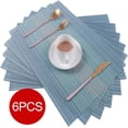 thumbnail image 4 of Bewildely 6X posavasos para comedor Mantel Individual de escritorio decoraciones multiusos Azul, 4 of 6