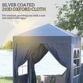 thumbnail image 4 of 6.6'x6.6' Pop Up Canopy Tent with Sidewalls, Instant Sun Shelter Camping Gazebo with Carry Bag, Blue, 4 of 7