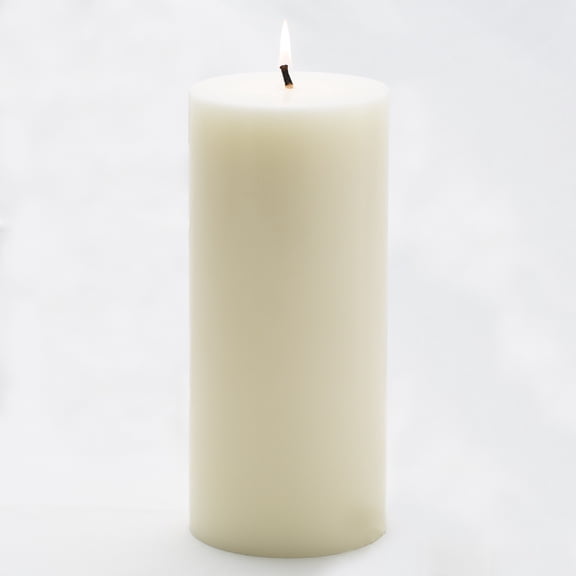 Richland Pillar Candles Light Ivory 4" x 9" Set of 6