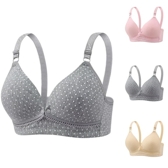 Sentmoon Comfortable Bras for Women Plus Size Push Up Bras for Women No Underwires Adjustable Strap Solid Color Sleep Sports Bra Comfy for Vacation Beige XL