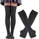 thumbnail image 1 of Qarigey Medias largas de muslos gruesos de poliéster Calcetines suaves gris oscuro, 1 of 6