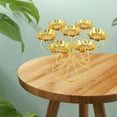 thumbnail image 5 of Lotus Carved Stand Rank Ghee Lamp Holder Home Decor Ornaments, 5 of 8