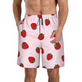 thumbnail image 1 of Balery Strawberry Traje de Baño Estilo Hawaiano para Hombre, Shorts de Secado Rápido con Bolsillos-3X-Large, 1 of 6