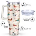 thumbnail image 3 of Dachshund Gifts for Women, Dachshund Tumbler 40 Oz Tumbler with Handle and Straw, Stainless Steel Double Walled Insulated Mug Water Bottle, Cute Dog Lover Birthday Gift Idea, 3 of 6