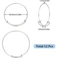 12Pcs Expandable Bangle Bracelets Wire Bangle Bracelet 304 Stainless