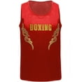 thumbnail image 3 of Yanarno Débardeurs de Boxe à Sequins pour Garçons Sans Manches Imprimé Lettres pour Course Rouge 10, 3 of 6