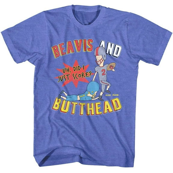 Beavis And Butthead - Football - American Classics Heather Adult Short Sleeve T-Shirt