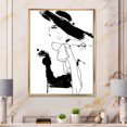 thumbnail image 2 of Designart 'Beautiful Black and White Model Haute Couture Fashion Woman II' Modern Framed Canvas Wall Art Print, 2 of 5