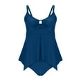 thumbnail image 5 of Aboser Women's Summer Swimdress Two Piece Push Up Swimsuits Tummy Control Cutout Bathing Suit Flowy Hide Belly Swim Dress with Shorts, 5 of 8