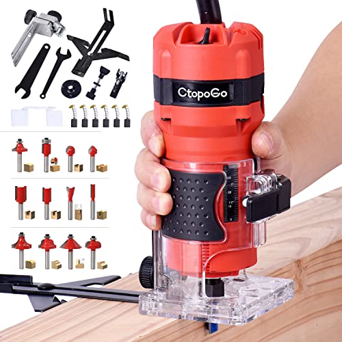 CtopoGo Compact Wood Palm Router Tool 