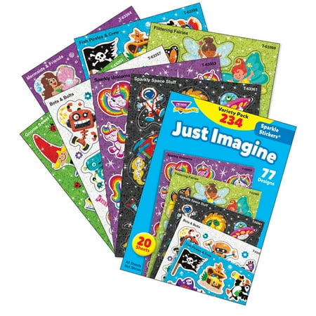 UPC: 0078628639117 | Trend Enterprises T-63911 Just Imagine Sparkle Stickers Variety Pack