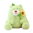 thumbnail image 4 of Oso de Peluche Hugo con Rosa 35cm Verde para Decoración de Habitación, 4 of 9