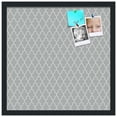 thumbnail image 2 of PinPix 20x20 Custom Cork Bulletin Board Quatrefoil Grey Poster Board Has a Fabric Style Canvas Finish, Framed in Quatrefoil Grey, by ArtToFrames (PinPix-284), 2 of 6