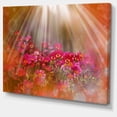 thumbnail image 2 of Lumière du Soleil sur Petites Fleurs Rouges - Grande Œuvre d'Art sur Toile Florale, 2 of 4