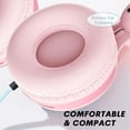 thumbnail image 3 of LANFENG Wireless Bluetooth Headphones with Microphone, Children Cute Cat Ear Girl Headphones for School, Pink Kindergarten Light up Kawaii Noise Cancelling, 3 of 6