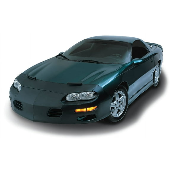 Fits 2005-2009 Ford Mustang Covercraft Bra 55999-01 LeBra Custom; Front End And Hood Piece; Black; Leather Grain Vinyl