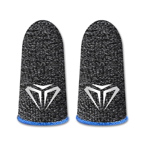 Xingzhi 10 Pieces Mobile Phone Gaming Fingertip Sleeves Sensitive Sweatproof Anti-slip Gloves Anti-fingerprint Ultrathin Fiber Covers Blue Type 1