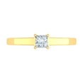 thumbnail image 3 of 14K Yellow Gold 4-Prong Set Princess Cut Diamond Solitaire Engagement Ring Band (0.26 Carat) (Ring Size 7), 3 of 4