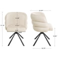 thumbnail image 5 of Hommoo 270° Swivel Accent Chair 2-Piece Chairs Set, Modern Chenille Upholstered Armchair with Metal Base, for Home & Office, Beige, 5 of 6