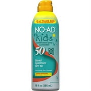 No-Ad Kids Continuous Spray Sunscreen SPF 50, 10.0 Fl Oz