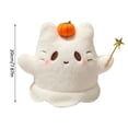 thumbnail image 2 of Halloween Cat Stuffed Animal in Ghost Boo Hood - Cat Plush | 8inch Halloween Stuffed AnimalGhost Plushie with Pumpkin, Halloween Basket Stuffers Gifts, 2 of 3