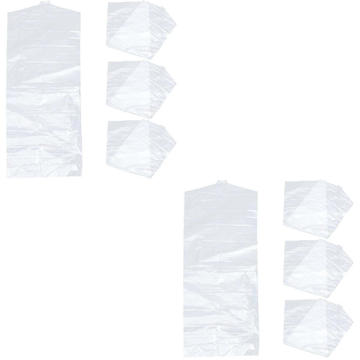 Raindrops 8 pcs  Hanging Garment Bag Clothes Rack Covers Transparent Clothing Bags for Wardrobe