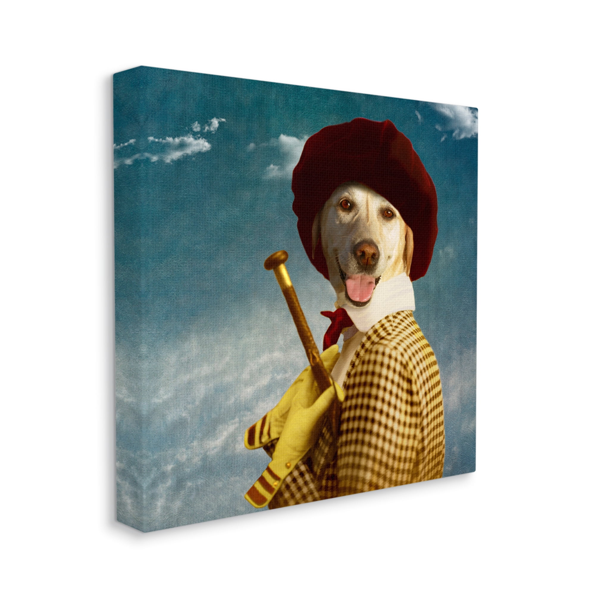 Stupell Industries Lab Dog Dressed Classic Style Clothing Patterned Coat Graphic Art Gallery Wrapped Canvas Print Wall Art, Design by Martine Roch
