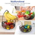thumbnail image 6 of Auledio Metal Fruit Basket Bowl with Banana Tree, Freestanding Bowl for Kitchen (Bronze), 6 of 7