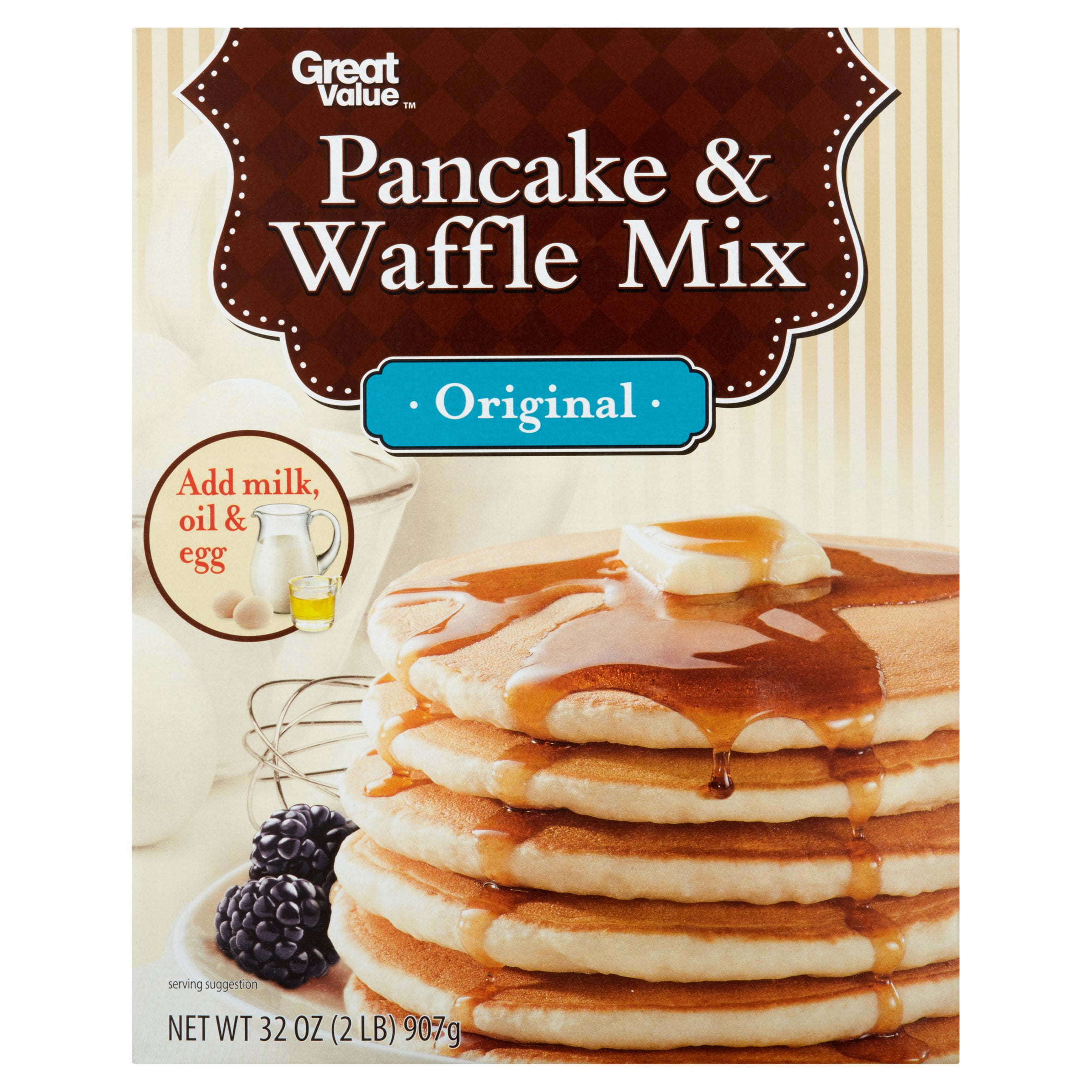 Great Value Original Pancake & Waffle Mix, 32 oz - Walmart.com