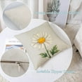 thumbnail image 2 of Set of 4 Dasiy Pillow Covers 16x16 Spring Summer Pillow Covers Hello Sunshine Pillow Covers Cushion Covers Square Cotton Linen Pillow Cases for Couch Sofa Patio Outdoor Home Decor(16 Inch), 2 of 5