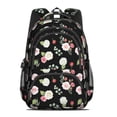 thumbnail image 2 of Pioneer Flower Floral Print Pattern Backpack for School, Cute School Bag with Adjustable Shoulder Straps and Padded Back, 16.9"x12.6"x5.9", 2 of 5