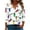 White 01, variant on 3/4 Sleeve Holiday Tops for Women Christmas Outfits V Neck Loose Fit Funny Graphic Tee Shirts Festive Clothes (XL, White 01)