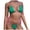 Green, variant on Staron Women's Bikini Swimsuit Set Triangle Tie Side High Cut Two Piece Beach Vacation Push Up Padded Swimwear, Black L