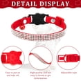thumbnail image 2 of Miaocao 4 Pcs Rhinestone Cat Collar Heart Bling Breakaway Girl Cat Soft Velvet Fancy Adjustable Safety Kitten Collar with Bell 8-11 Inch for Small Dogs and Kitty(Red, Black), 2 of 6