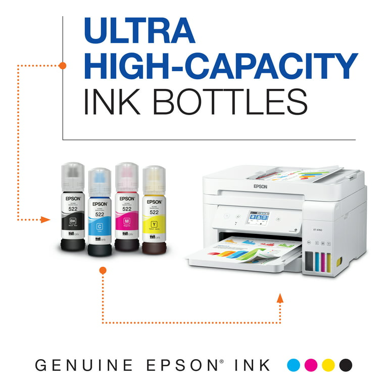 502XL High Capacity Ink Bottle 502XL 502 Ink Bottle Replacement for Epson  ET-3750 ET-3700 ET-2760 ET-2750 ET-3760 ET-4750 ET-3710 ET-2700 Printer