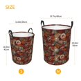 thumbnail image 3 of Sikiie Coffee Stamp Print Round Dirty Clothes Basket, Waterproof Standing Foldable Storage Basket, for Laundry Room, Bedroom, Bathroom Storage-Medium, 3 of 6