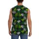 thumbnail image 4 of Balery Tropical Leaves1 Camisetas sin mangas para hombre, absorbe la humedad y protege contra el mal olor.-Small, 4 of 7