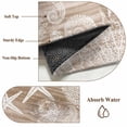 thumbnail image 6 of Brown Coastal Round Area Rug 3.3Ft Washable Circle Rugs for Dining Room Table, Nautical Coral Starfish Shell Seahorse Ocean Non-Slip Carpet Floor Mats Indoor Outdoor Carpet Runner Home Decor, 6 of 8