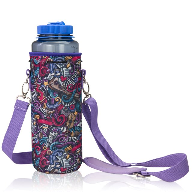 Made Easy Kit Neoprene Water Bottle Carrier Holder with Adjustable Shoulder Strap for Insulating & Carrying Water Container Canteen Flask Available in 5 Sizes