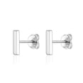 thumbnail image 6 of 925 Sterling Silver Platinum Plated Bar Stud Lightweight Tiny Women Stud Mother's Day Gift Earrings, 6 of 7