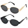 thumbnail image 1 of Gafas de Sol Retro Ovaladas DIMENSIP con Montura Dorada para Mujer y Hombre, 1 of 5