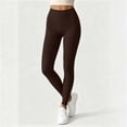 thumbnail image 4 of Yoga Pants for Womens - High Elastic Waist Solid Color Sport Workout Tight Long Pants M, 4 of 7