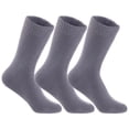 thumbnail image 4 of Men's 4 Pairs High Performance Wool Socks, Breathable & Lightweight Moisture Wicking Crew Socks for Hiking and Running LK0602 Size 6-9 Grey, 4 of 4