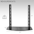 thumbnail image 5 of VIVO Under or Above VESA TV Wall Mount Shelving Bracket AV Component Glass Shelf, 5 of 8